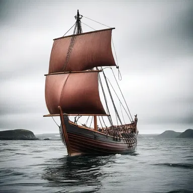 During the Viking era, longships often had a hind figurehead at the stern.