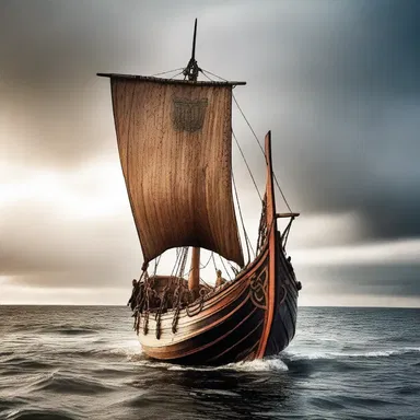 During the Viking era, longships often had a hind figurehead at the stern.