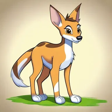 The cartoon character had a distinctive hind coloring on its fur.