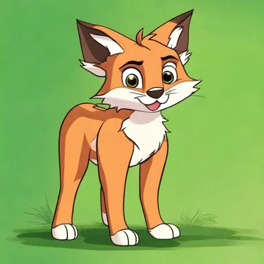 The cartoon character had a distinctive hind coloring on its fur.