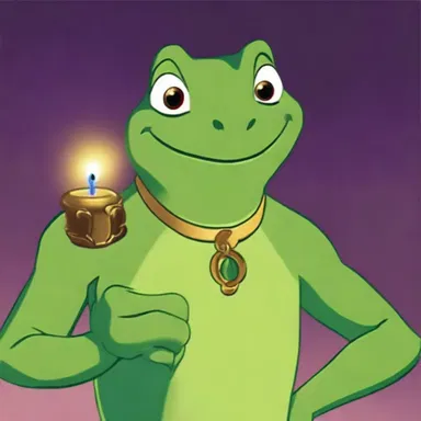 In the movie 'The Princess and the Frog', a green frog named Prince Naveen is turned into a human by a voodoo spell.