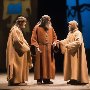 The costumier created beautiful and symbolic costumes for the Passion Play, helping to bring the religious characters to life on stage.