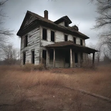 The old abandoned house was said to be haunted, and the eerie atmosphere tended to a sense of horror among the locals.
