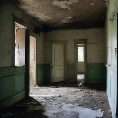 The old abandoned house was said to be haunted, and the eerie atmosphere tended to a sense of horror among the locals.