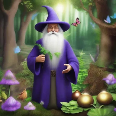 The wizard tended to his magical garden, nurturing the enchanted plants and creatures.