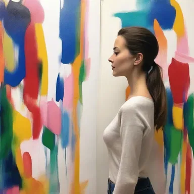 She tends to appreciate abstract art more than realistic art.