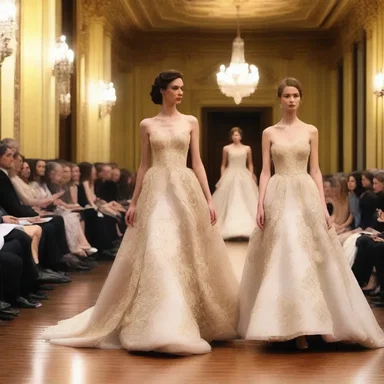 The fashion show showcased elegant gowns inspired by the opulent palaces of the Victorian era.