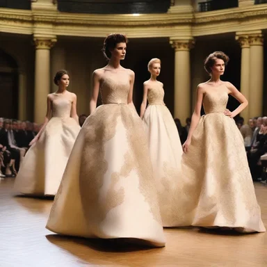 The fashion show showcased elegant gowns inspired by the opulent palaces of the Victorian era.