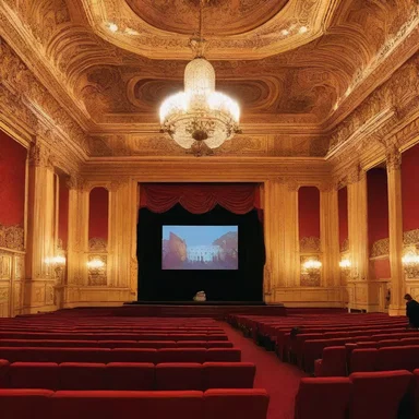 The film festival was held in the palace, transforming it into a grand cinema for the week.