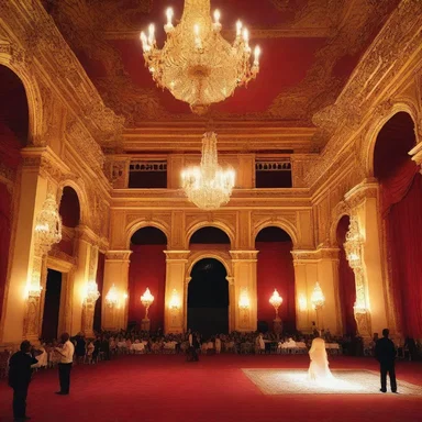 The film festival was held in the palace, transforming it into a grand cinema for the week.