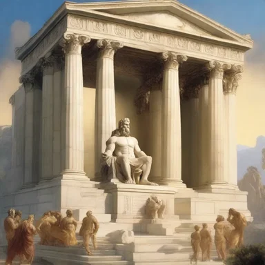 According to Greek mythology, Zeus resided in Mount Olympus, a palace fit for the king of gods.