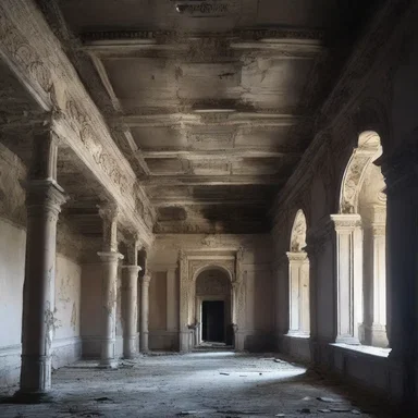 The old abandoned palace was the perfect setting for a spine-chilling horror movie.