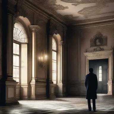 The protagonist explored the haunted palace in the mystery novel, searching for clues to solve the crime.