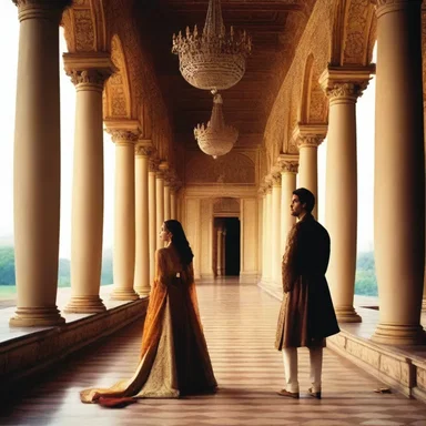 The film showcased a majestic palace, serving as a backdrop for the romantic love story between the prince and the commoner, capturing the audience's imagination.