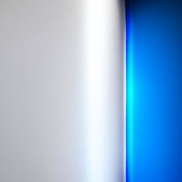 A pristine white wall with a striking blue highlight on one side, minimalist.