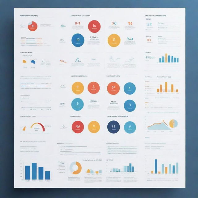 Create an aesthetically pleasing and information-rich infographics. It should be colorful, clean, and use a mixture of graphs, charts, and icons to represent the data effectively.