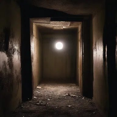 In the horror movie, the protagonist stumbled upon a hidden room filled with sharp sprawls from the mine.