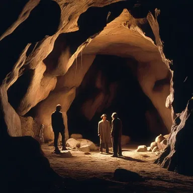 The film used realistic props to create the illusion of a cave-in, with sprawls scattered all over the set.