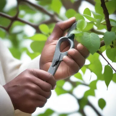 Within the religious community, the act of pruning with shears symbolizes the meticulous care and attention given to the spiritual growth of individuals.