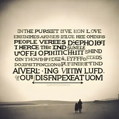 In the pursuit of love, sometimes people overshoot their expectations and end up disappointed.