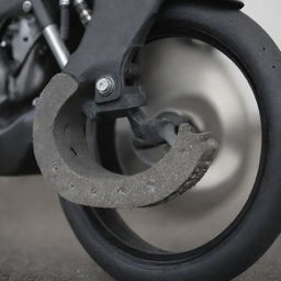 A high-quality and finely detailed image of a Kenword motorcycle brake shoe