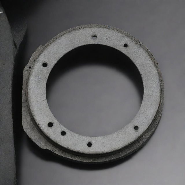 A high-quality and finely detailed image of a Kenword motorcycle brake shoe