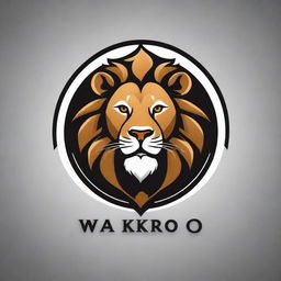 Design a powerful and regal logo featuring a lion, with the text 'Walkaroo Battalion'. The logo should have a sleek and professional look, ensuring the lion appears mighty and dignified.