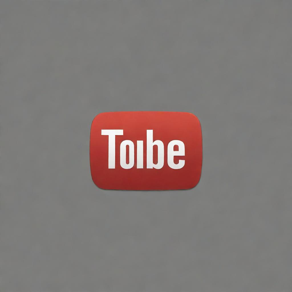 A crisp, modern version of the YouTube logo. It should include rich colors and clear, bold text.