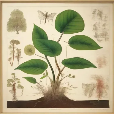 The painting depicted the intricate process of translocation within a plant.