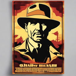 This is a high-quality digital art poster, reminiscent of Indiana Jones movie posters