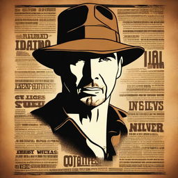 This is a high-quality digital art poster, reminiscent of Indiana Jones movie posters