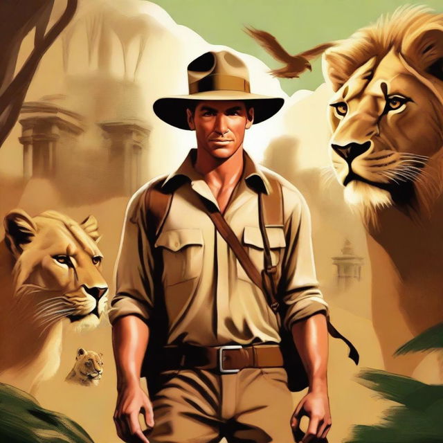 A high-quality digital art image, now titled 'Quinn Carter and the Adventures of the Lions'