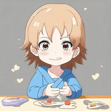 In the anime series, the character used plaster to mend a broken toy and bring a smile to a child's face.