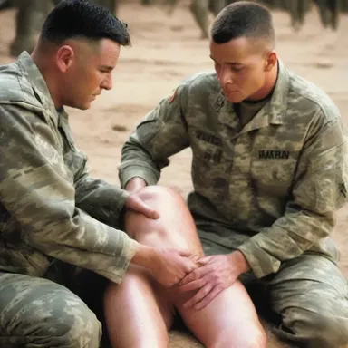 In the movie, the injured soldier was plastered from head to toe to reduce swelling and promote recovery.