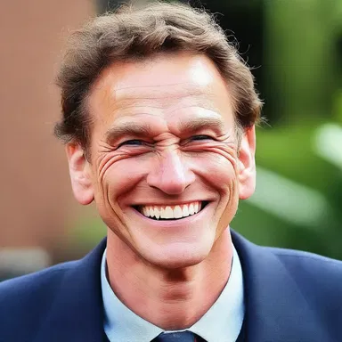 The mischievous character plastered a silly grin on his face.