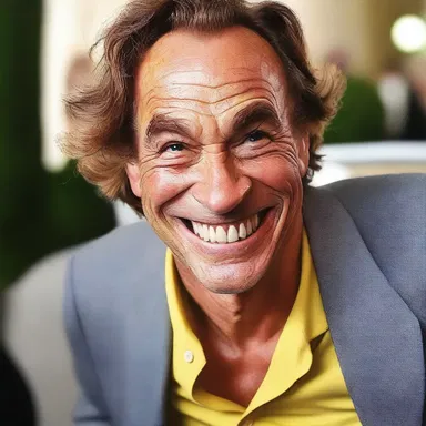 The mischievous character plastered a silly grin on his face.