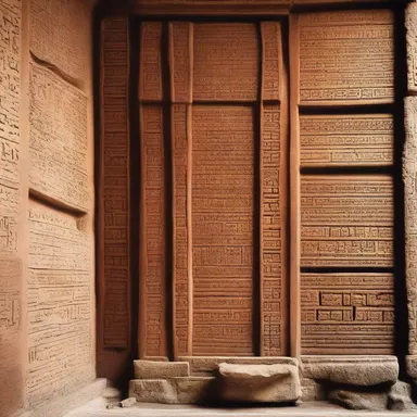 As an act of devotion, the followers plastered the walls of the temple with sacred symbols and scriptures.