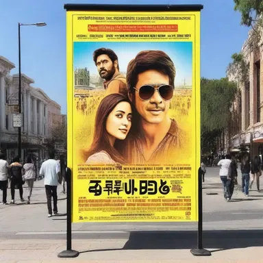 The movie poster plastered all over town created a buzz for the upcoming film release.