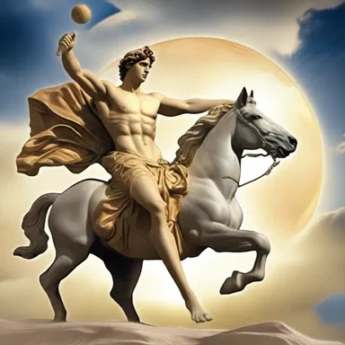 According to Greek mythology, the god Apollo could plaster the sky with light when he rode his sun chariot.