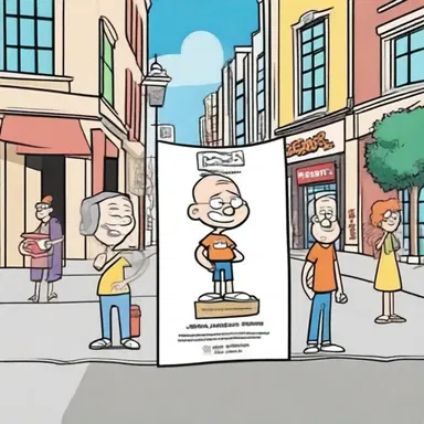 In the cartoon, the character plastered posters all over the city to promote the event.