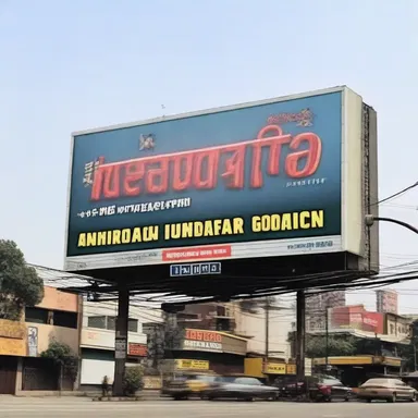 The filmmaker decided to plaster the movie title on billboards across the city for maximum exposure.
