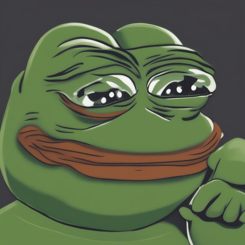 A high-quality digital art image featuring the iconic character, Pepe the Frog