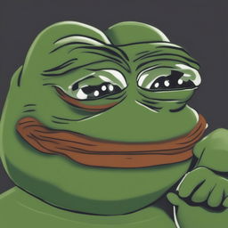 A high-quality digital art image featuring the iconic character, Pepe the Frog