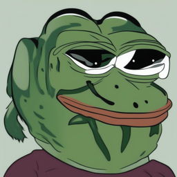 A high-quality digital art image featuring the iconic character, Pepe the Frog