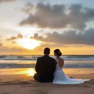 The couple sat together on the beach, feeling eupnoea as they watched the sunset.