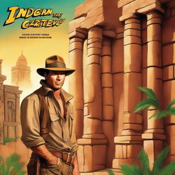 A high-resolution digital art piece showing a character in the style of Indiana Jones, named Quinn Carter