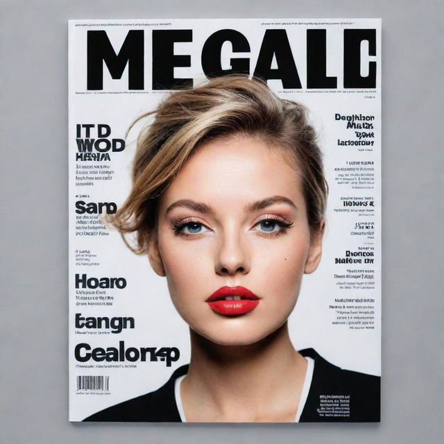 A trendy and visually striking magazine cover, with a modern design and bold fonts capturing the viewer's attention.