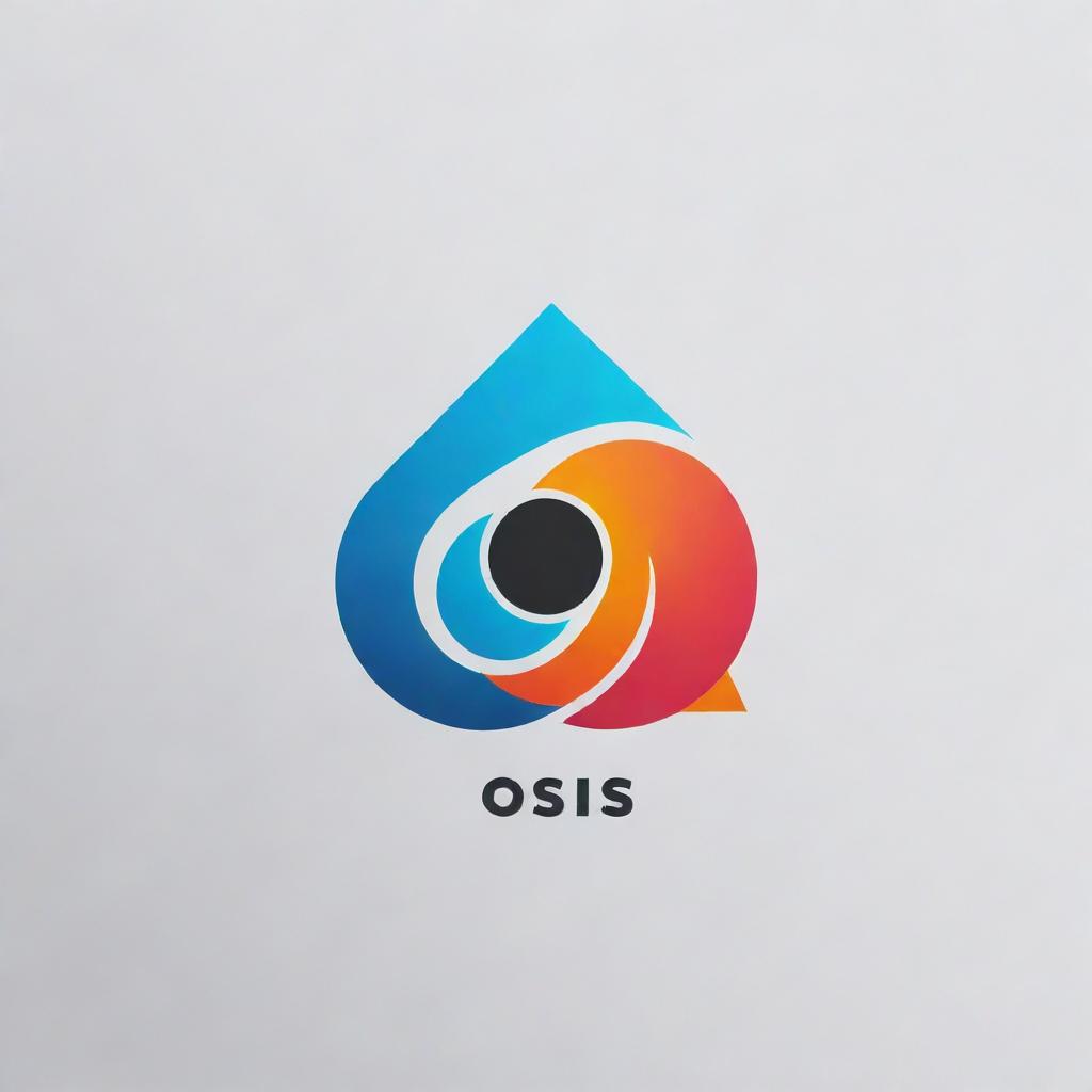 Design an eye-catching, modern logo for an organization named 'OSIS 24'. Use a harmonious mix of bright and dark colors for contrast.