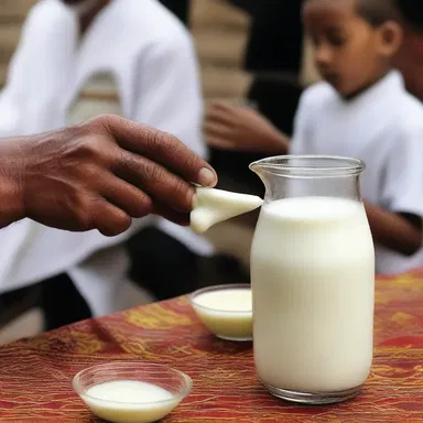 In some religious ceremonies, milk is coagulated and used as an offering.