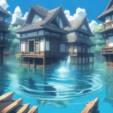 In the anime series, the protagonist possessed the ability to coagulate water and create solid structures out of it.
